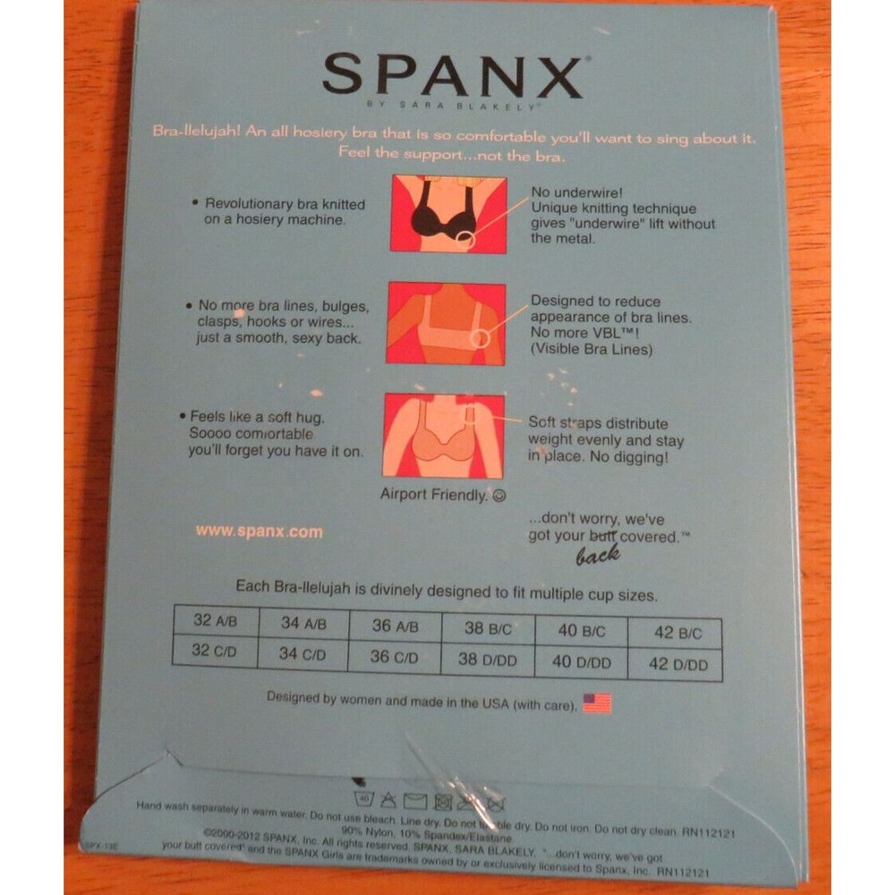 Spanx Bra-llelujah! All Hosiery Comfort Pullover Bra In Black Size 32C-D - Picture 5 of 11